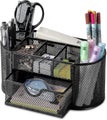 Mesh Desk Organizer Office Desktop Organizer With Drawer, Metal Stationary Organ