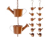 2Pcs Watering Can Shaped Rain Chain Decorative Plant Pot Outdoor Hanging Decor