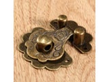 Antique Bronze Hasps Lock Decorative Jewelry Wood Box Padlock Retro Suitcase