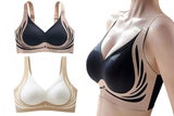 2Pcs Super Gather Bra Wireless Push-Up Bra Lifting Anti-Sagging-Black And White