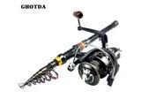Fishing Rod And Reel Combo Set Telescopic Carbono Fiber Rod 1.8-3.6M Spinning