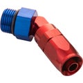 Proflow Fitting, 45 Degree Hose End -06AN Hose To Male -08AN Thread, Blue/Red...