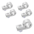 Proflow Billet 5 Piece Hose Mounting P-Clamp 5 Pack, 4.7mm ID Hole, Silver - ...