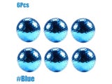 6Pcs Dia 42.7mm Metallic Plated Colored Golf Balls Fancy Match Opening Goal