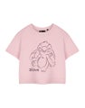 Disney Princess Pink Cropped Short Sleeved T-Shirt (Womens)