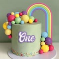 28Pcs Boho Rainbow Party Cake Toppers for Boho Rainbow Birthday Girls