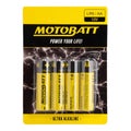 BRAND NEW Motobatt AA (LR6) 1.5 Alkaline Battery 4 per Card (10Box)