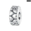 Womens 925 Sterling Silver Retro Heart Pattern Stopper Beads Bracelet &amp; Bangl...