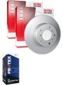 Protex Ultra Front Disc Brake Rotors + Blue Brake Pads Fits Audi A4