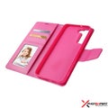Samsung S25 Plus/S24 Plus Hanman 3 Cards Slots Wallet Case Flip Cover HOT PINK