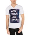 I.N.C Mens Live Fast Live Free Graphic T-Shirt