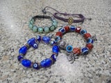 (X4) Very Pretty Bracelets. Turkish,Celtic & Crystal Glass. Perfect Condition.