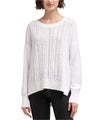 DKNY Womens Ribbed Pullover Sweater