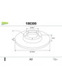 Valeo Disc Brake Rotor 186300 Fits Nissan Micra