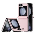 Nillkin Samsung Z Flip 7 FE Z Flip 6 PU Leather / PC Shell Thin Cover Case PINK