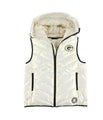 DKNY Womens Green Bay Packers Metallic Puffer Vest