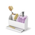 Umbra Sling Sink Caddy and Soap Pump White