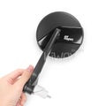 Missie Black Motorbike Bar End Mirrors for 1 &amp; 1-1/4 Inch Hollow-ended Handlebar