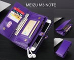 MEIZU M3 NOTE Case Retro leather case multi cards cash pocket & zip