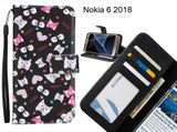 Nokia 6.1 case 3 card leather wallet case printed ID