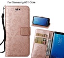 Samsung A01 Core Case Leather Wallet case embossed unicon pattern