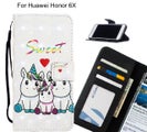 Huawei Honor 6X Case Leather Wallet Case 3D Pattern Printed