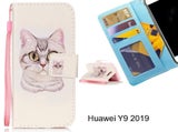 Huawei Y9 2019 case 3 card leather wallet case printed ID