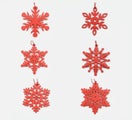 Snowflakes Christmas Wooden Pendant Ornament Xmas Tree Party Home Decor 6Pcs