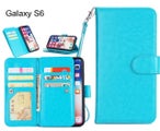 Galaxy S6 Case triple wallet leather case 9 card slots