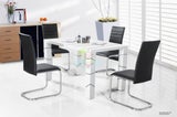 Mona&amp;Bessie# High Gloss Z-Leg Dining Suite | 1.2M Table&amp;4 Chairs | Black colo...