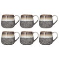 Leaf &amp; Bean Roma Reactive Glaze 6 Piece Mug Set 500ml Mocca