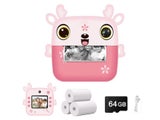 Instant Camera Dual Camera Print Cam 1080P Video Recorder Digital Camera Pink