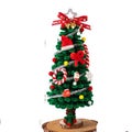 DIY 28cm Desktop Christmas Tree Office Decors Artificial Pine Tree with Ornament