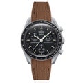 Textured Curved End Rubber Watch Strap for Omega x Swatch Moonswatch - Missio...