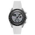 Textured Curved End Silicone Watch Band for Omega x Swatch MoonSwatch Mission...