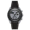 Textured Curved End Silicone Watch Band for Omega x Swatch MoonSwatch Mission...