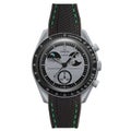 Textured Curved End Silicone Watch Band for Omega x Swatch MoonSwatch Mission...
