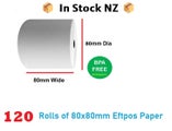 Thermal Paper Eftpos Roll White, 80mm x 80mm, 120 X Rolls Sale Sale