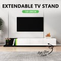TV Unit Stand Cabinet Extendable Entertainment Console Side Table Black White