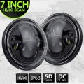 Pair 7'' Inch Round LED Headlights Projector Hi/Lo Beam DRL for GQ PATROL JEEP