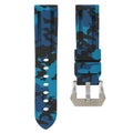 Pinnacle Premium Rubber Watch Strap - Blue Camouflage (2420 | LSR)