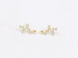 Shimmering Gold-Plated Fashion Zircon Earrings
