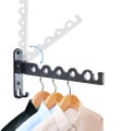 Foldable Wall Clothes Rack Hole-free Folding Invisible Clothes Drying Pole Wal