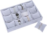 Fashion Watch Jewelry Tray Storage Box Bracelet Display Cabinet$ 12 Grid Pillows