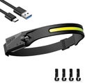 Usb Rechargeable Led Headlamp, Powerful Led Head Torch, Waterproof Camping Cob H
