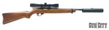 22 Ruger 10/22 Blued Wood 18.5" with 4x32 Scope &amp; Silencer