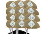 12Pcs New Deluxe Golf Club Covers Headcovers Set PU Putter Leather Embroidery