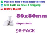 Thermal Paper Eftpos Roll White, 80mm x 80mm 80x80mm Sale Sale 96-Pack