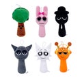 6Pcs Game Plush Toys Soft Stuffed Animal Pillow Figure Doll for Adult Kids-A