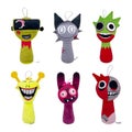 6Pcs Game Plush Toys Soft Stuffed Animal Pillow Figure Doll for Adult Kids-B
